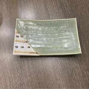 Rare Baum Brothers Asian Collection Style Eyes Ceramic Plate